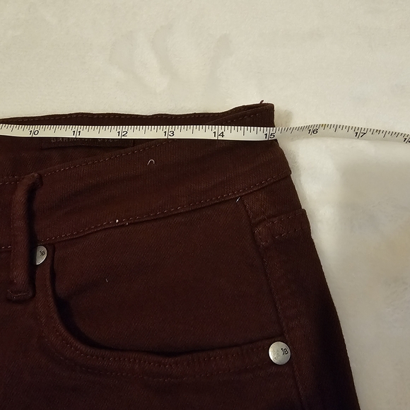 Judy Blue Maroon Relaxed Jeans High-Waisted Wide-Leg - Picture 5 of 6